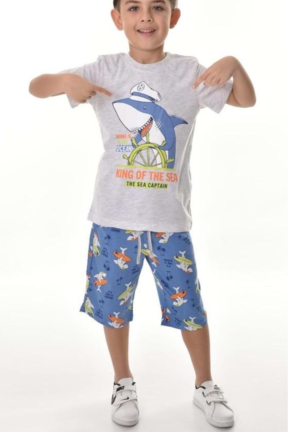 Captain Shark Erkek Çocuk Şortlu Takım MNK0493
