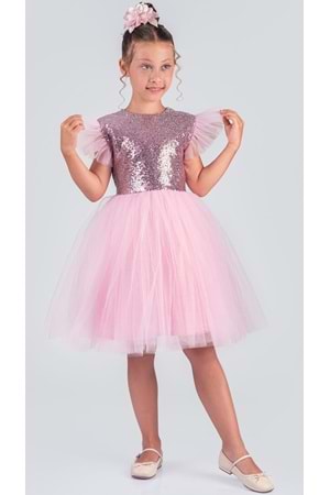 Tüllü Kız Çocuk KPL Elbise MNK0526