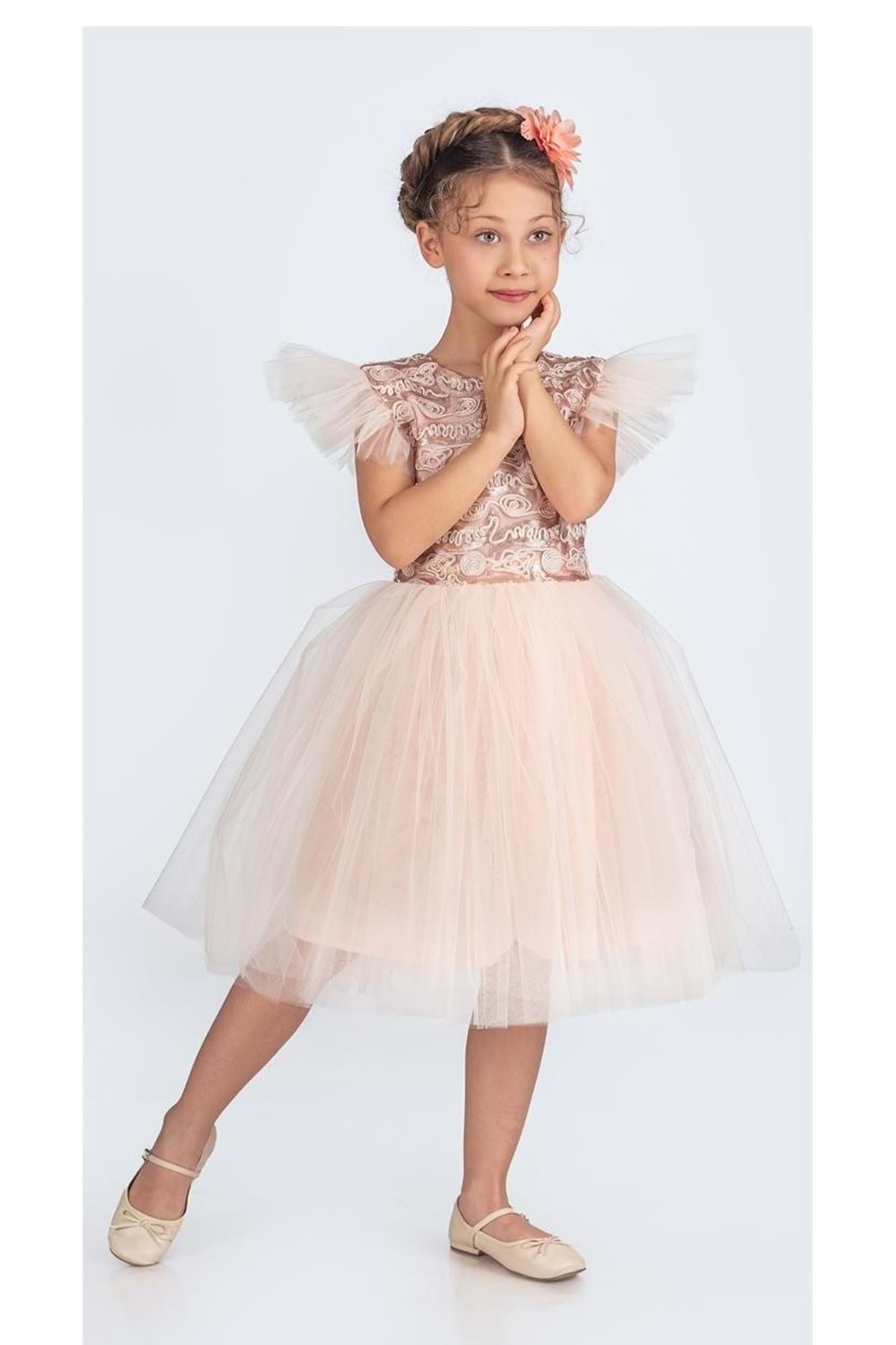 Tüllü Kız Çocuk KPL Elbise MNK0526