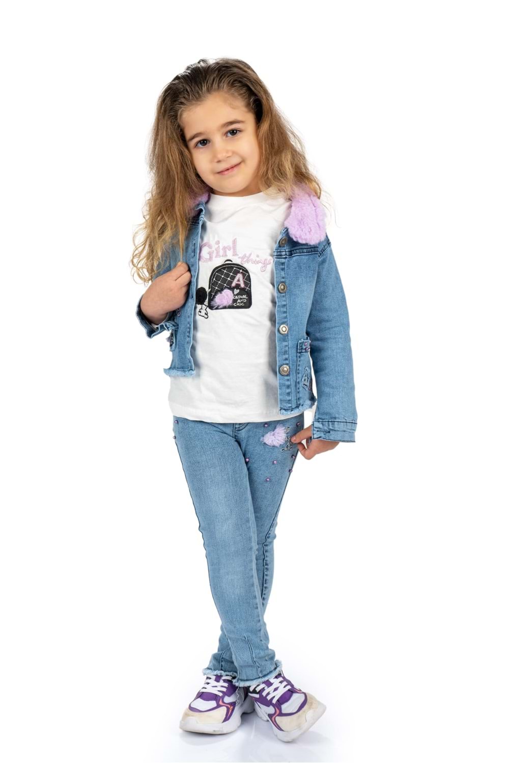 Ceket , Body Ve Kot Kız Çocuk Takım Elbise MNK0558