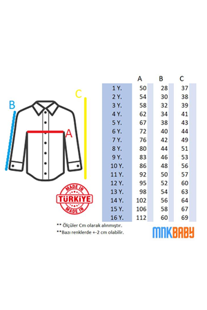 Düz Renk Erkek Çocuk Gömlek MNK0575