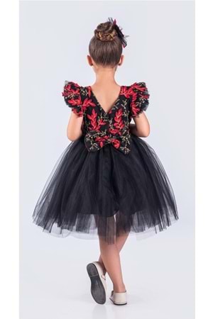 Kız Çocuk Nakışlı Tütü Etek Elbise MNK0578