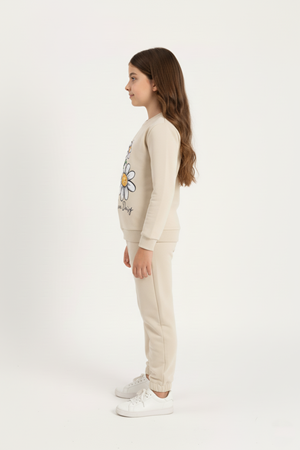 Papatya Motif Kız Çocuk Eşofman MNK0620
