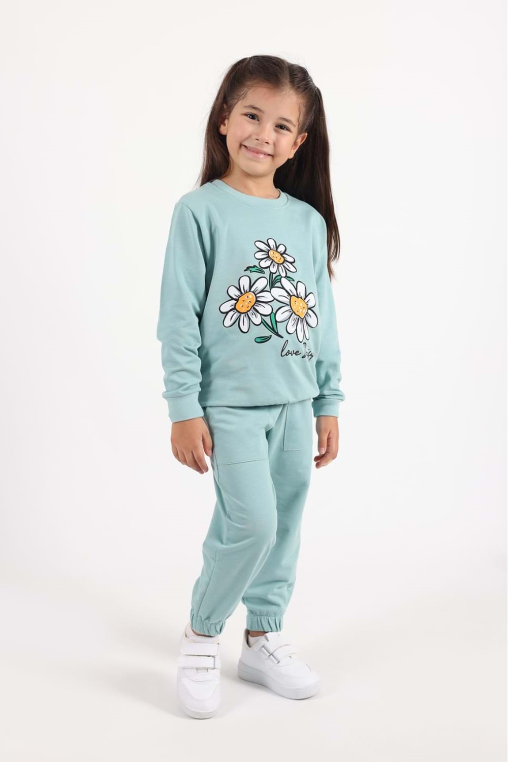 Papatya Motif Kız Çocuk Eşofman MNK0620