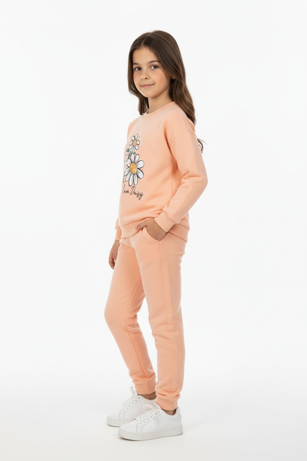 Papatya Motif Kız Çocuk Eşofman MNK0620