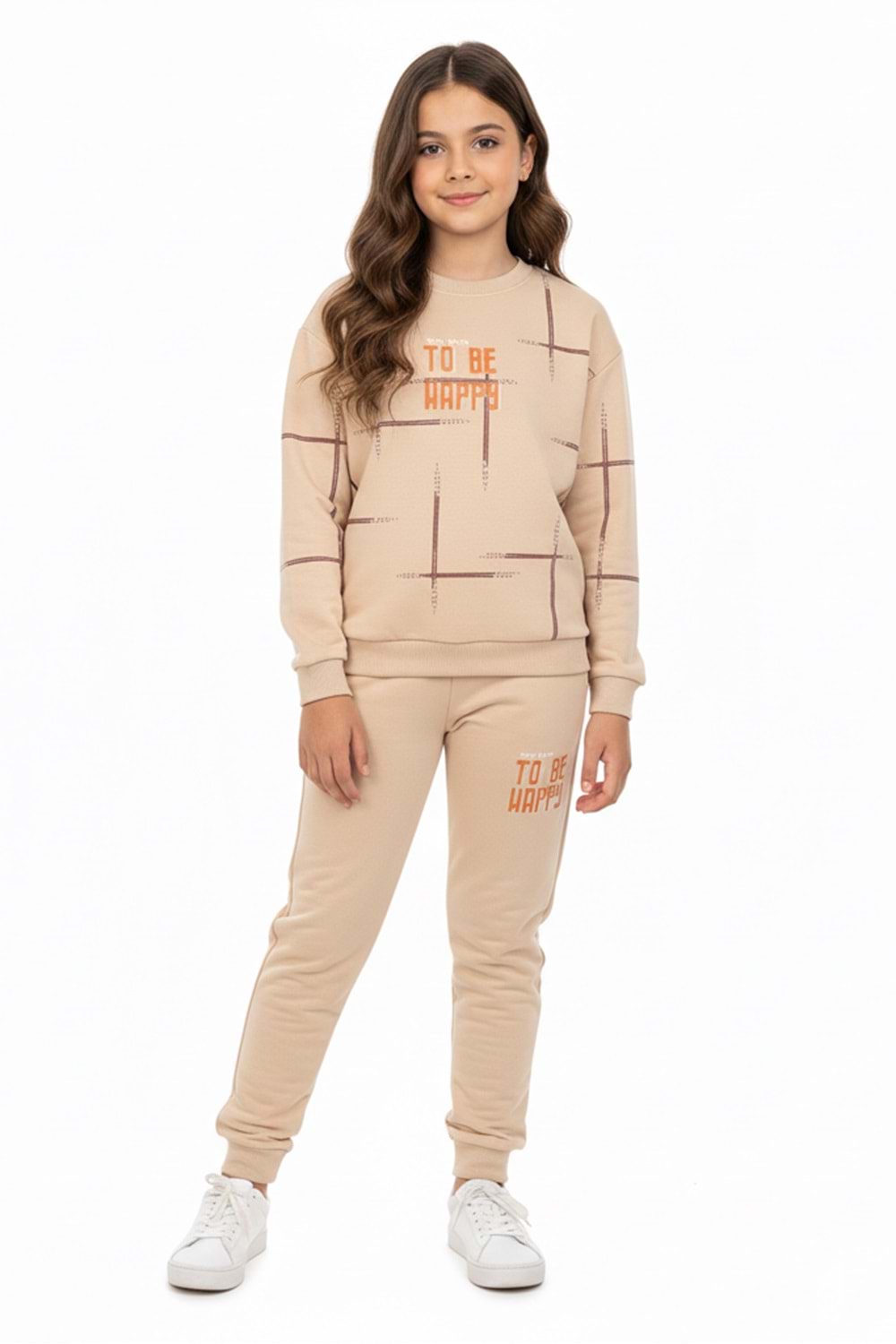 To Be Happy Motif Kız Çocuk Eşofman MNK0624
