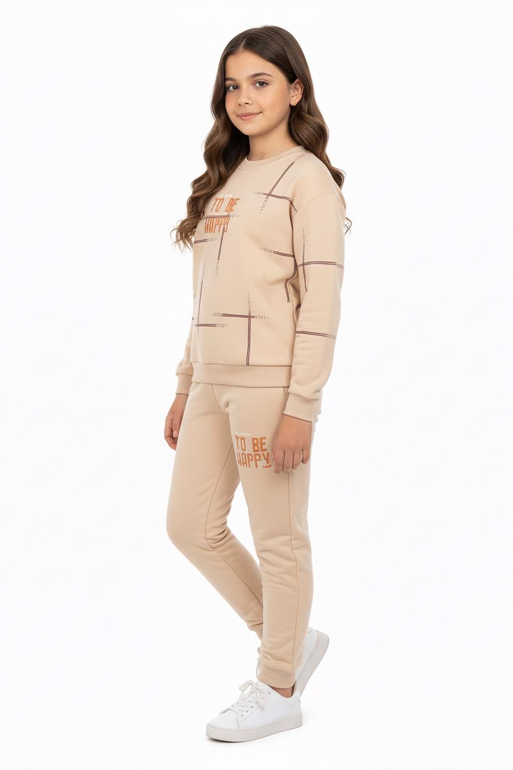 To Be Happy Motif Kız Çocuk Eşofman MNK0624