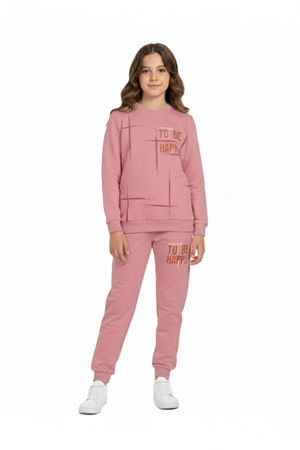 To Be Happy Motif Kız Çocuk Eşofman MNK0623