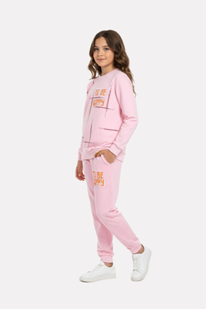 To Be Happy Motif Kız Çocuk Eşofman MNK0624