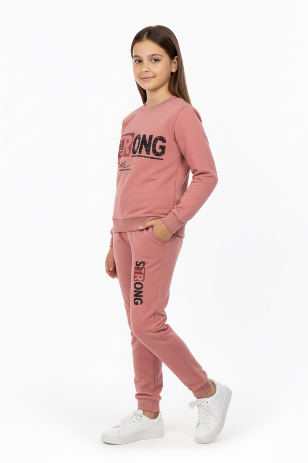 Strong Motif Kız Çocuk Eşofman MNK0625