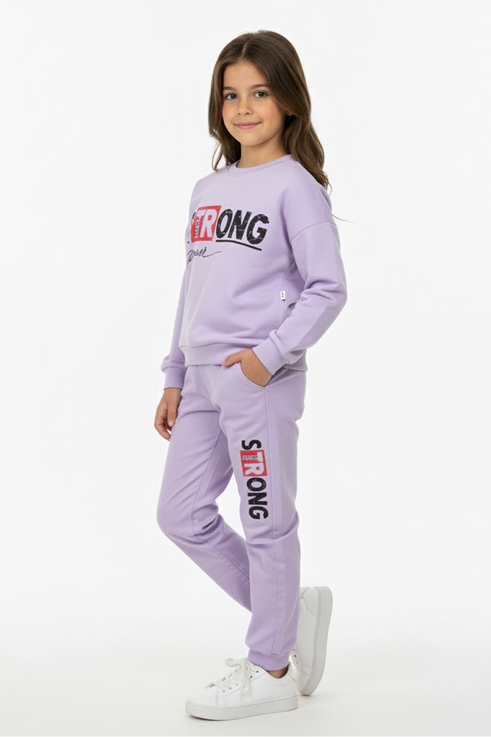 Strong Motif Kız Çocuk Eşofman MNK0625