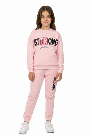 Strong Motif Kız Çocuk Eşofman MNK0625
