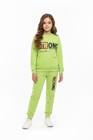 Strong Motif Kız Çocuk Eşofman MNK0625