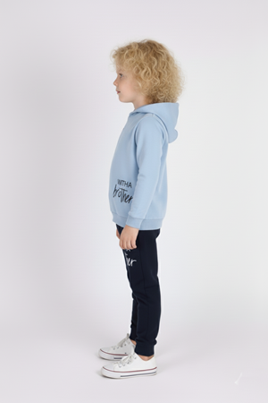 Baskılı Erkek Kapüşonlu Çocuk Eşofman MNK0627