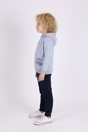 Baskılı Erkek Kapüşonlu Çocuk Eşofman MNK0627