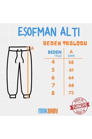 Pamuklu Jogger Şardonlu 3 iplik Eşofman Alt MNK0645