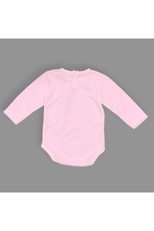 Baskılı Kahve Seven Kediler Bebek Çıtçıtlı Body - MNK0659-PEMBE-1 YAŞ