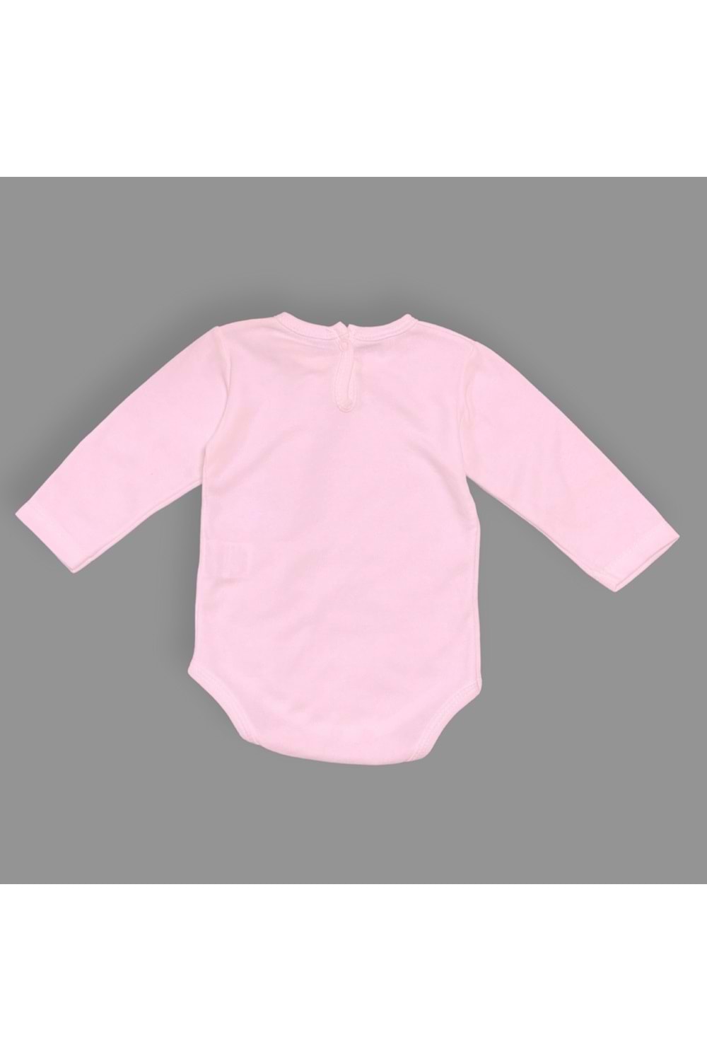 Baskılı Mama Yiyen kedi Bebek Çıtçıtlı Body - MNK0661-PEMBE-6 AY