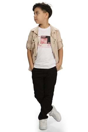 Gömlek , Pantolon , T-Shirt 3Parça Erkek Çocuk Takım MNK1754