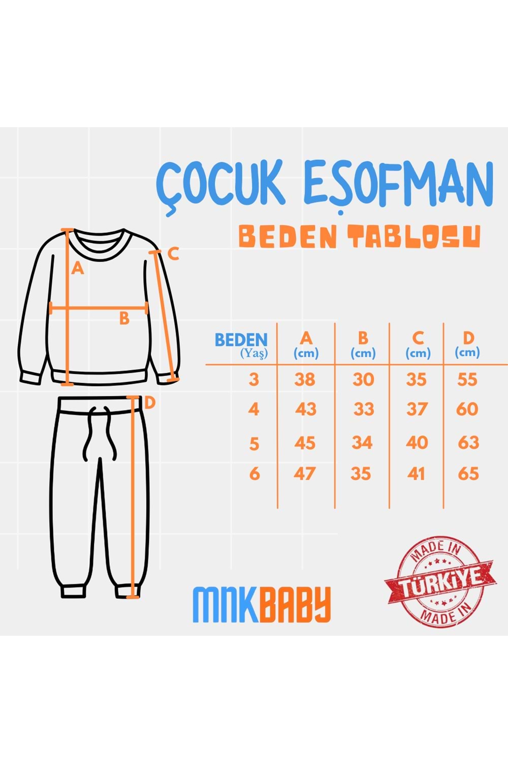 Work Baskılı Erkek Çocuk Eşofman MNK3112
