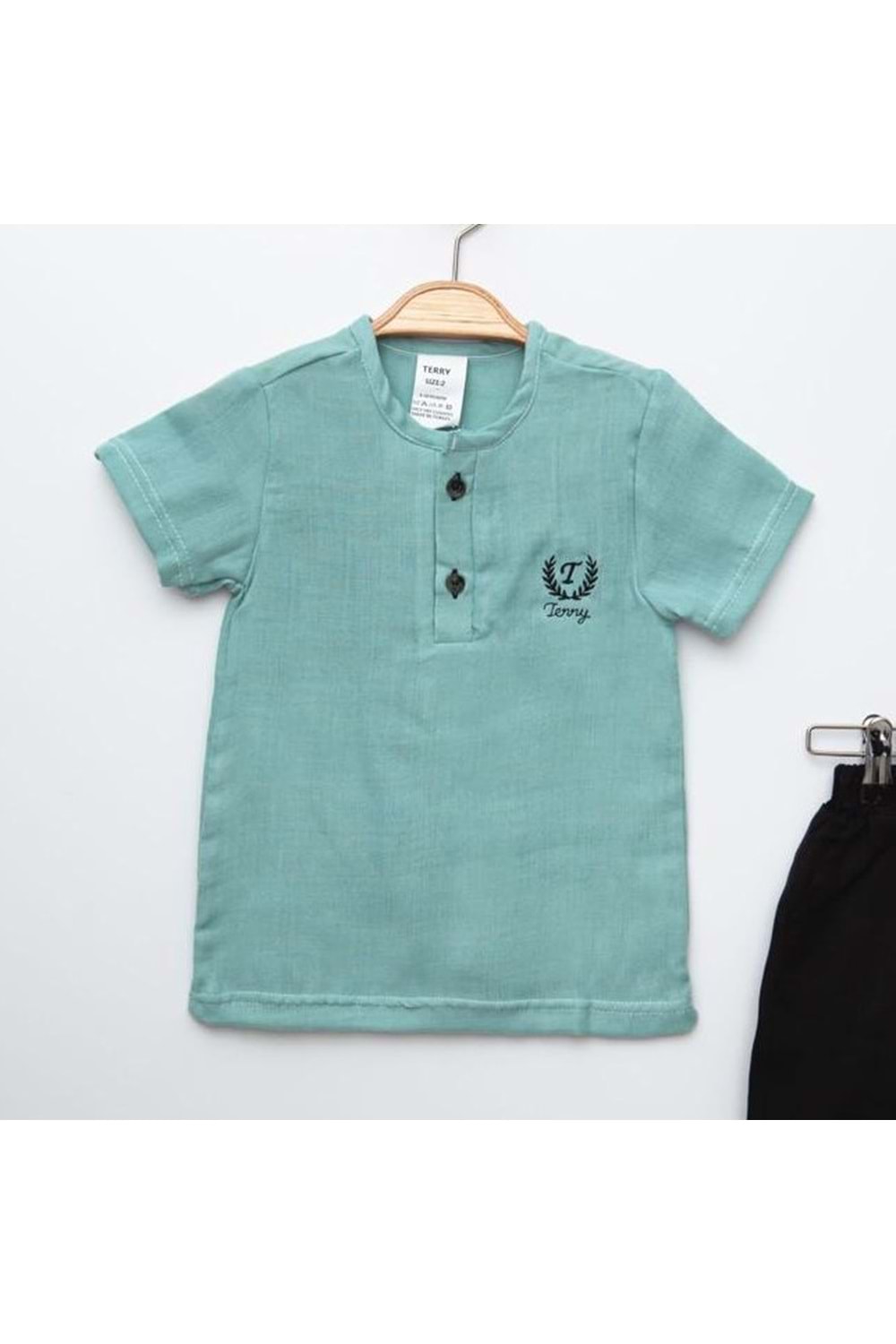 Sıfır Yaka Müslin Erkek Çocuk Takım MNK6389