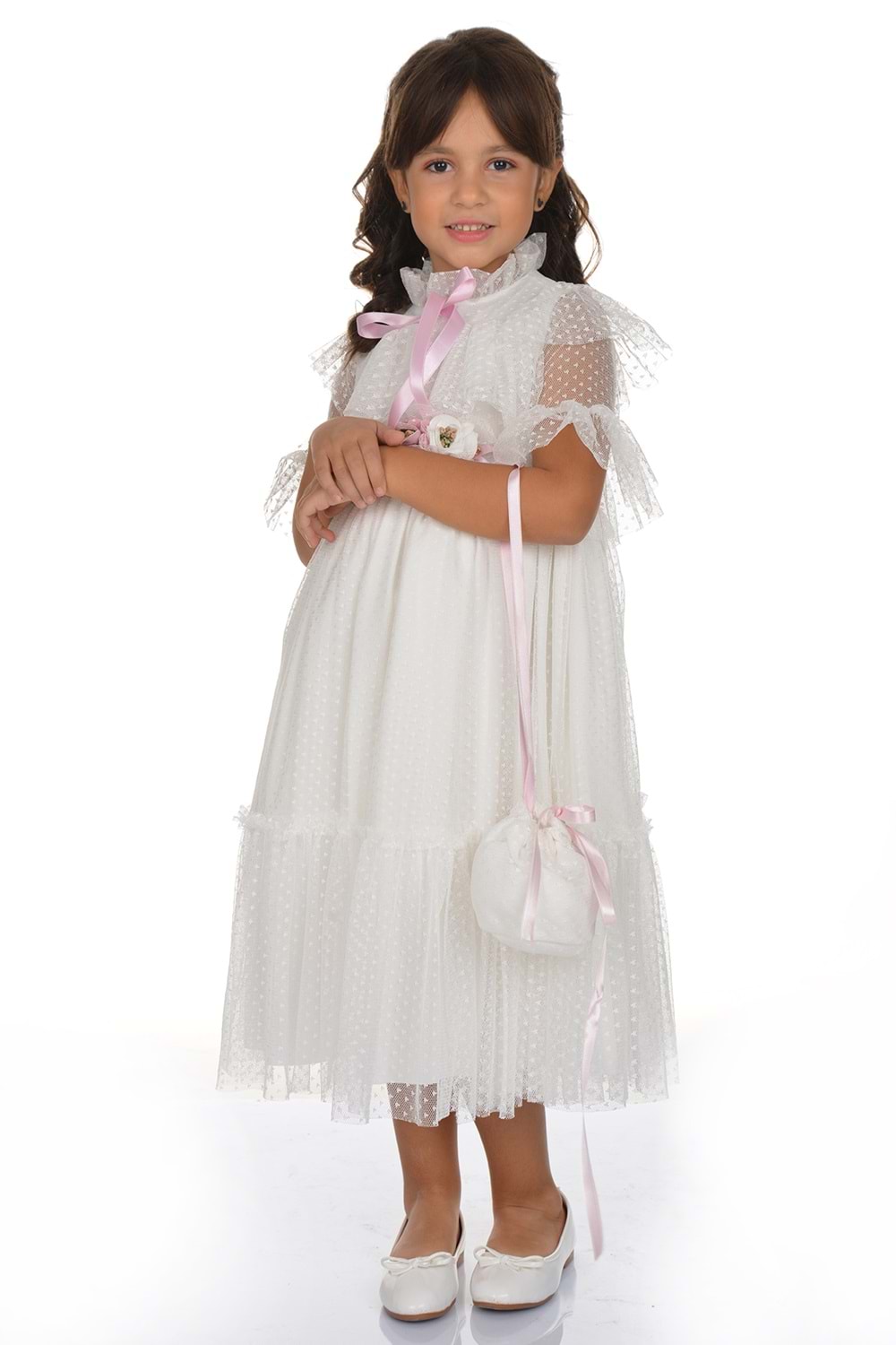 Dantel Vintage Çantalı Elbise MNKA248