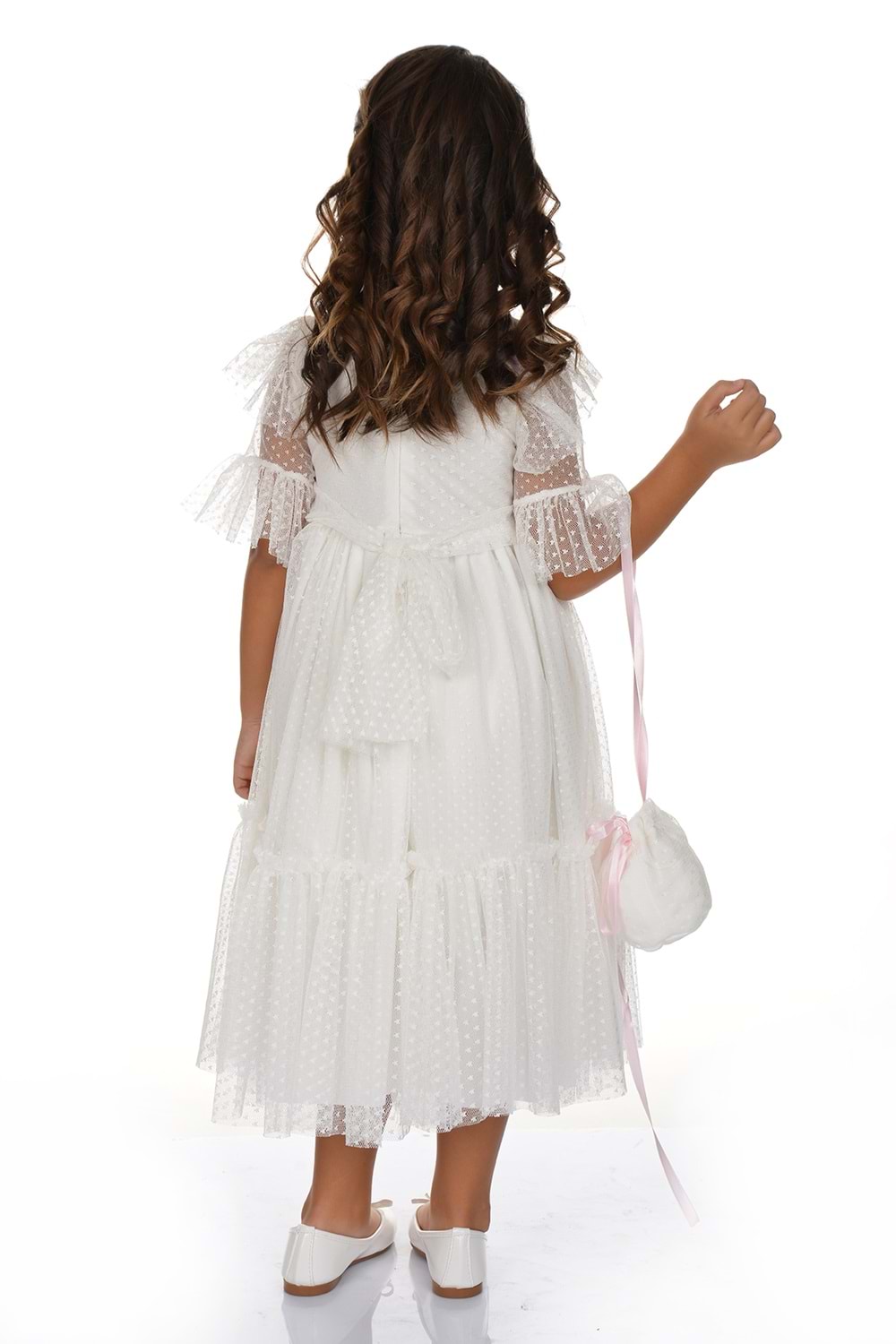 Dantel Vintage Çantalı Elbise MNKA248