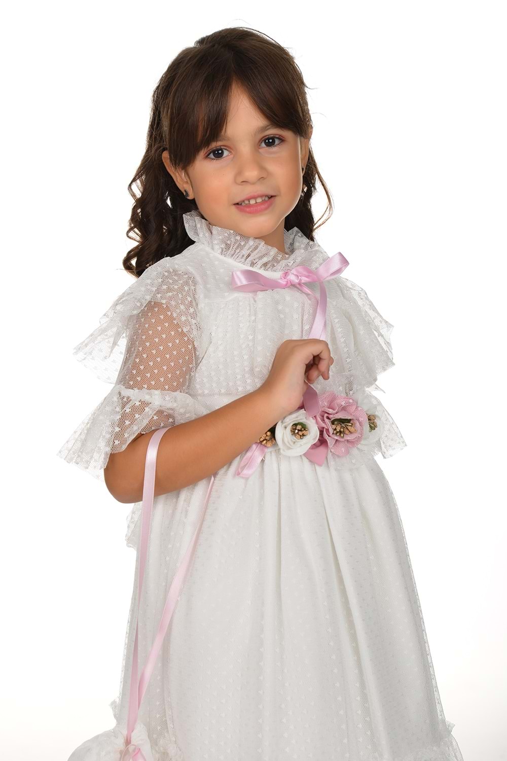 Dantel Vintage Çantalı Elbise MNKA248