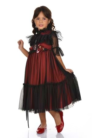 Dantel Vintage Çantalı Elbise MNKA248