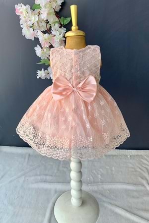 Dantelli Kız Bebek Elbise PNPN152
