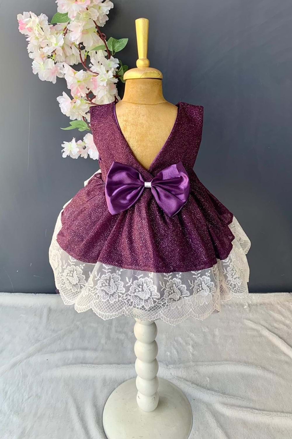 Fistolu Tütülü Kız Bebek Elbise PNPN160