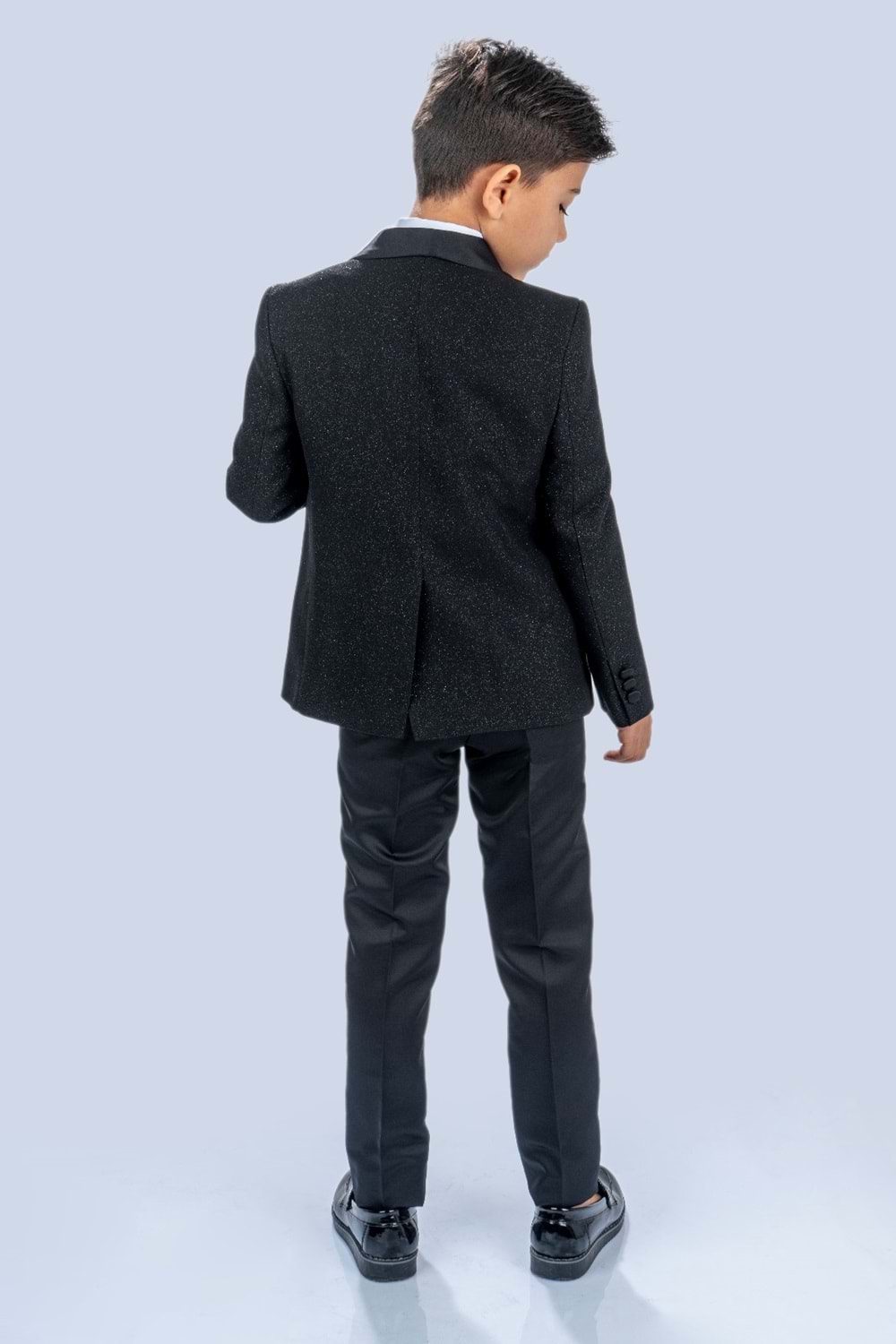 Simli Ceketli Erkek Çocuk Damatlık Takım Elbise MNK0481