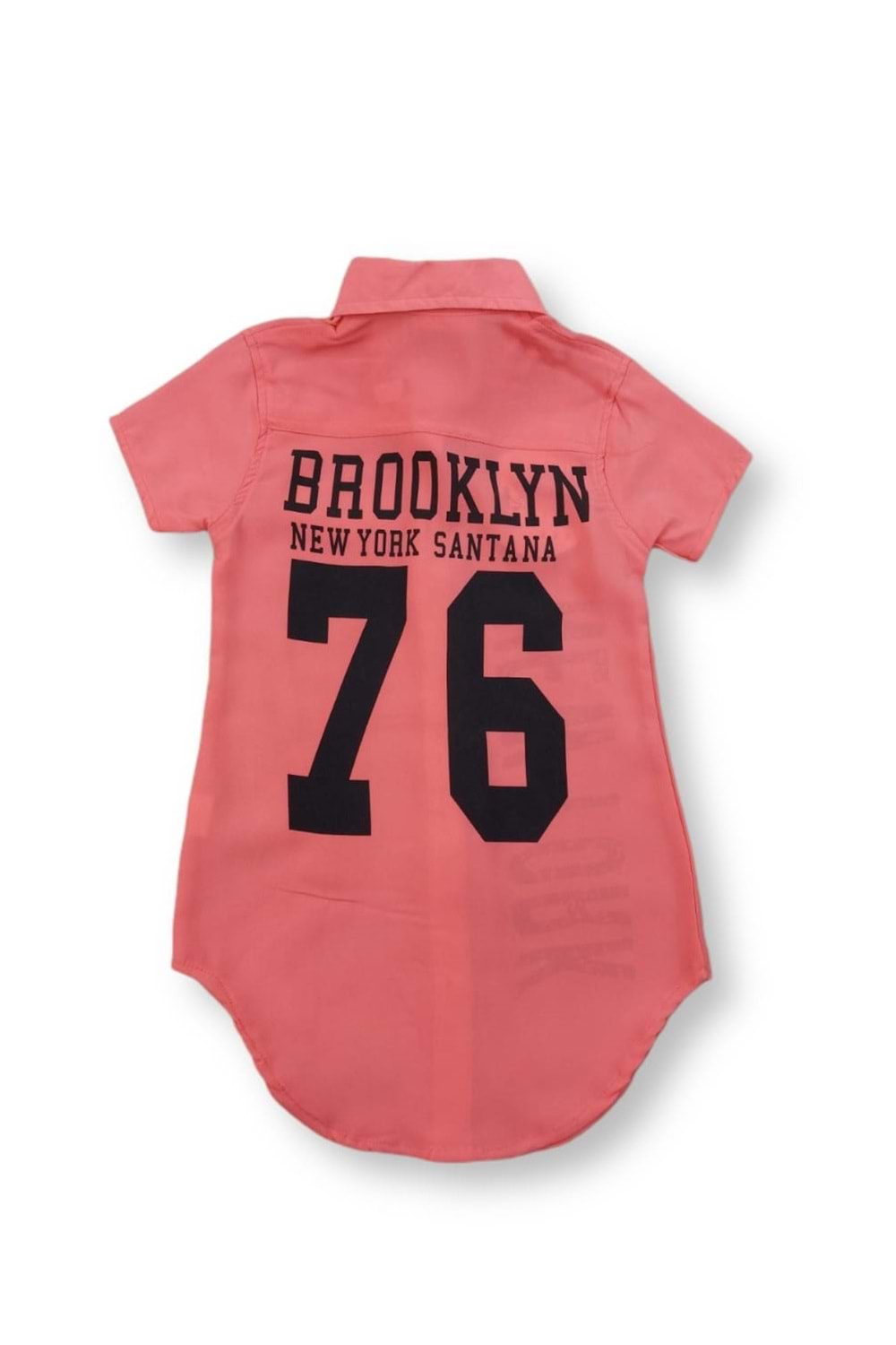 Brooklyn 76 Şifon Sırt Baskılı Kız Gömlek