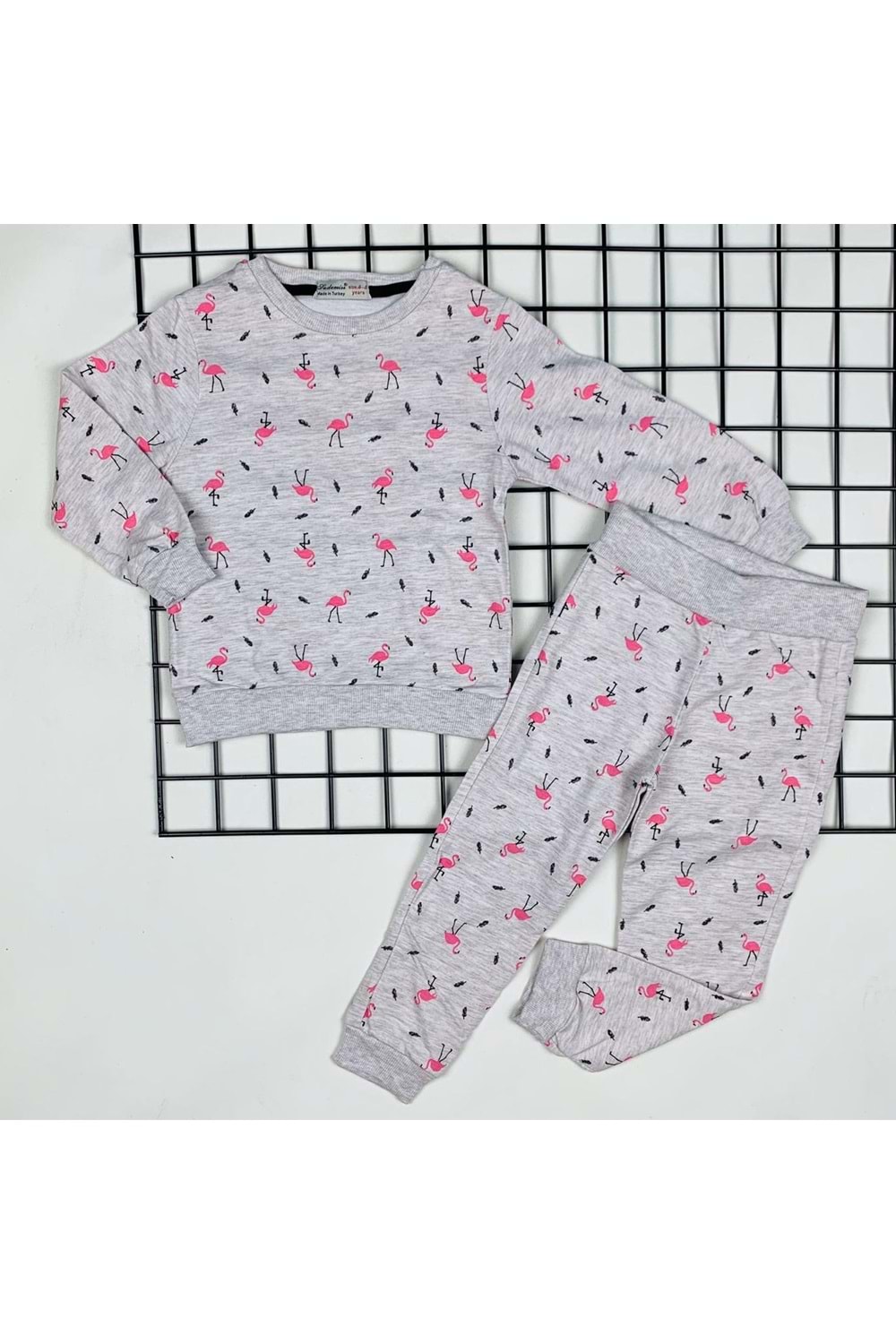 Flamingo Baskılı Kız Çocuk Pijama