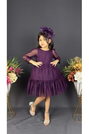 Katkat Prenses Dantel Tokalı Kız Çocuk Elbise